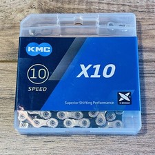 KMC X10 10 Speed Chain 116 Link Silver/Black 1/2"