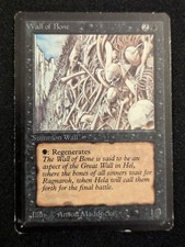 Wall of Bone - Beta - LP - Magic the Gathering - MTG - Black - Creature Wall