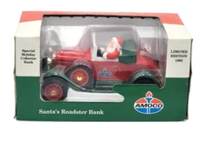 1992 Santa's Roadster Bank Amoco Die Cast Bank 1929 Ford Model A 1:25 Scale LE