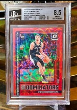 2023-24 DONRUSS OPTIC VICTOR WEMBANYAMA ELITE DOMINATORS INT #18 RED SCOPE HOLO