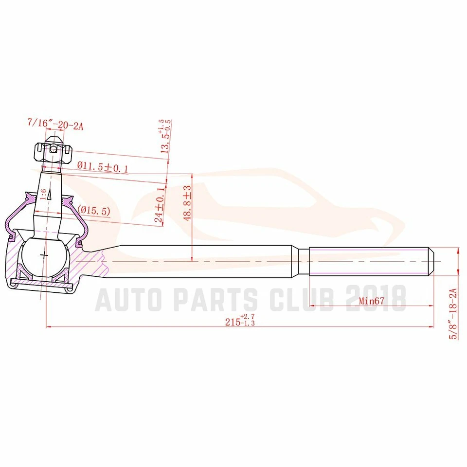 6pcs For Chevrolet Malibu Monte Carlo Tie Rod End Idler Arm Suspension Steering - Image 2 of 4