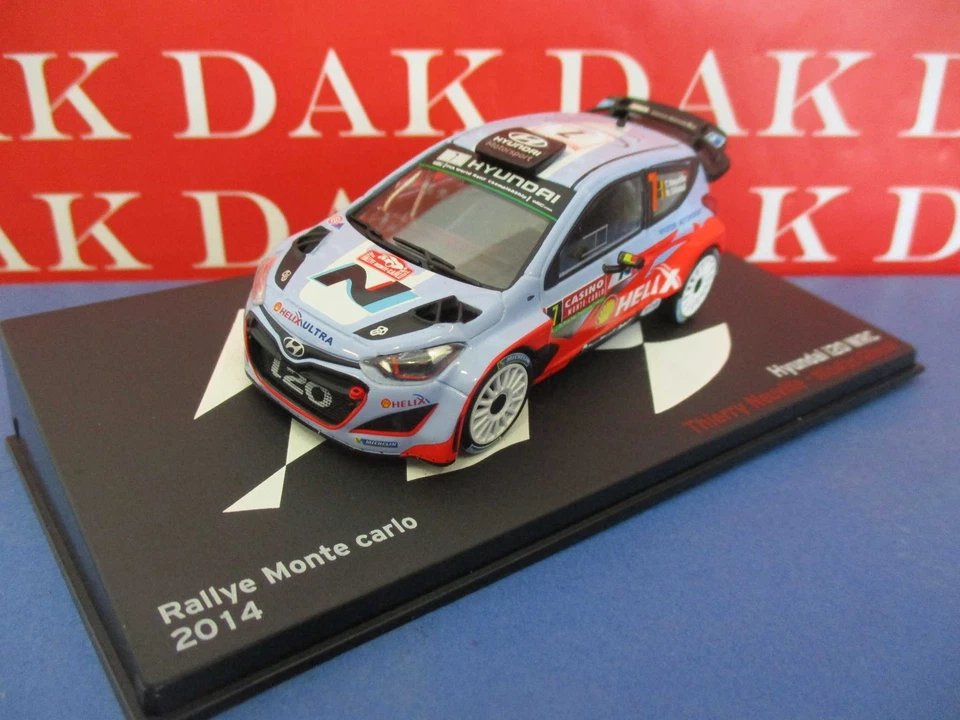 Die cast 1/43 Modellino Auto Hyundai i20 WRC Rally Monte Carlo 2014 T. Neuville - Immagine 2 di 4
