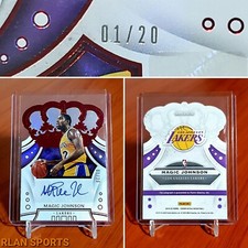 💥  2019-20 Crown Royale MAGIC JOHNSON Crown Autographs Red 1/20 eBay 1/1 Rare