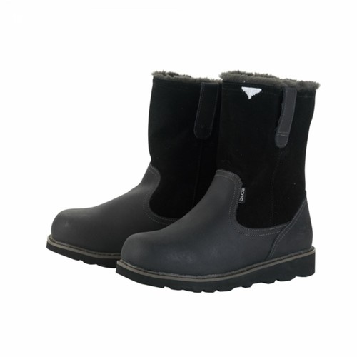Leather Suede Winter Boots Faux Fur 