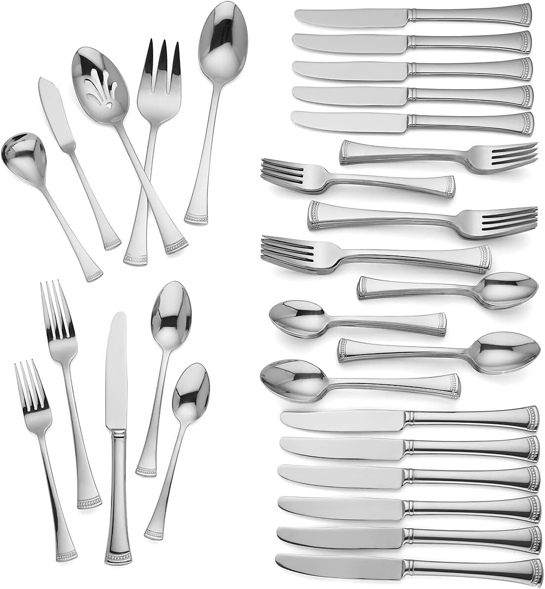 Lenox 815486 Portola 65-Piece Flatware Set Metallic