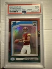 2024 Panini Donruss - Rated Rookie Jayden Daniels #389 Optic Red & Green Prizm