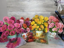 Bouquet Paper Pop Up Cards, 3D Greeting Cards with Note Card Lot 4