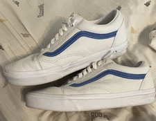 Vans Old Skool White Blue Leather