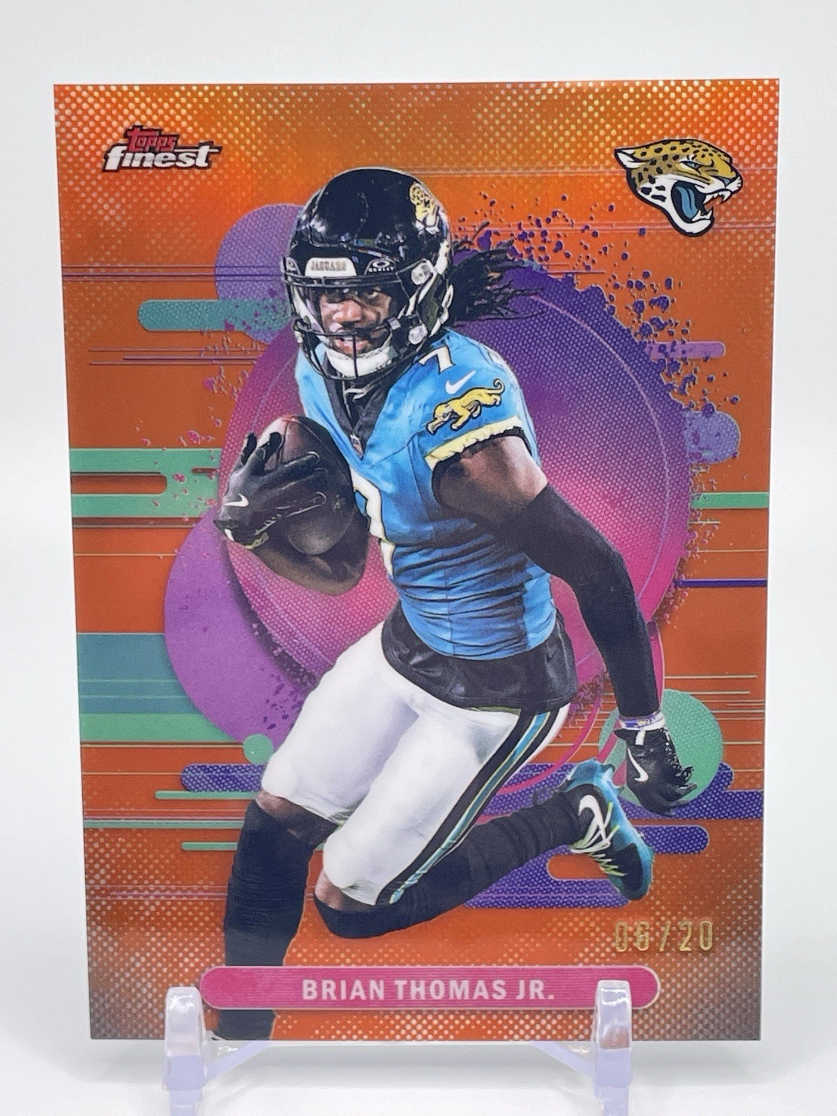 2025 Topps Finest - Uncommon Brian Thomas Jr. Orange Geometric Refractor /20