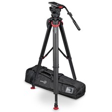 Sachtler Video 18 S2 Fluid Head w/flowtech 100 3-Sec CF Tripod,Mid Spreader