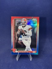 2025 Topps Chrome Football - RC Shedeur Sanders Red White & Blue Refractor #315