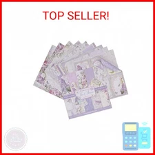 Stamperia International KFT Pack 10 sheets double face - Lilac, Multicoloured, 3