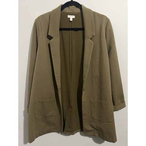 Chaqueta Blazer Relajada Tejida Granate Hill Para Mujer 12 Alcaparras Verde Jaspeado - Imagen 8 de 14