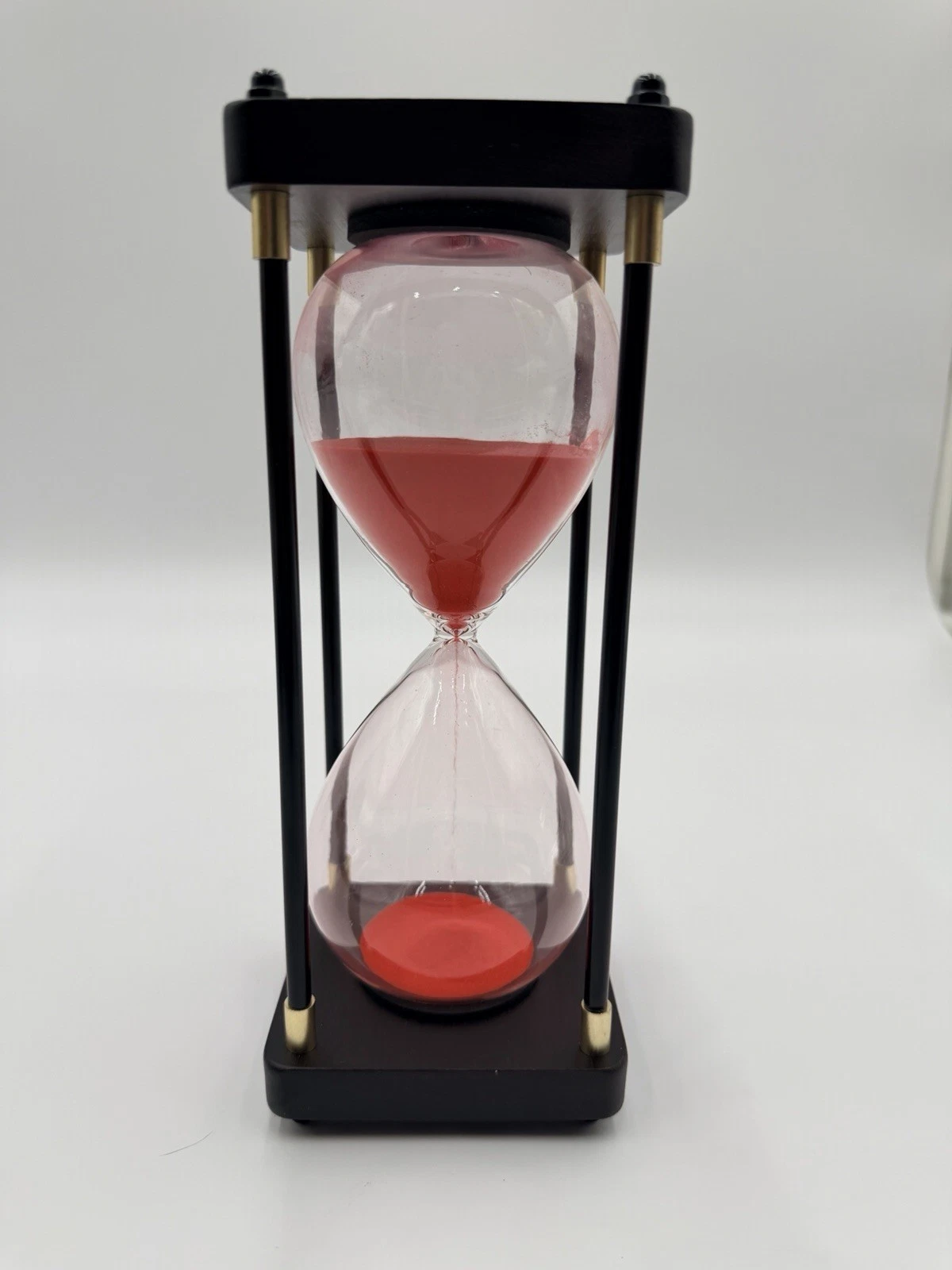 60 Minute Hourglass Sand Timer, Large Red Sand Timer, Decorative New In Box