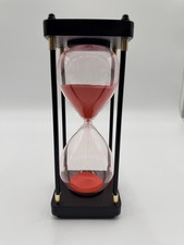 60 Minute Hourglass Sand Timer, Large Red Sand Timer, Decorative New In Box