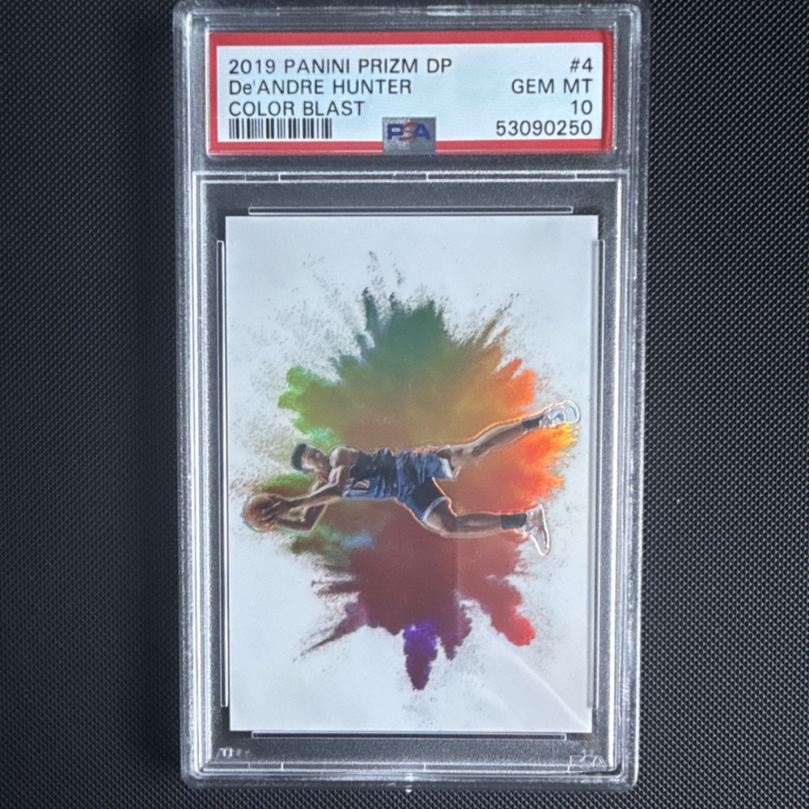 Panini 2019 Prizm Draft Picks Color Blast De'Andre Hunter #4 PSA 10 Cavaliers