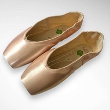RUSSIAN POINTE Flexible Standard Shank Pink Satin Mabe Pointe Shoes Size 9 41