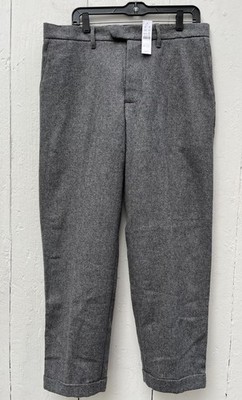 NWT J. Crew Classic Creased Trouser in Japanese Wool Blend Sz 33 x
