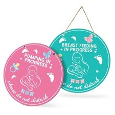 Breastfeeding Pumping Door Hanger Sign for Work Wooden Please Do Not Disturb