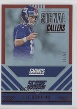 2016 Score Signal Callers Jumbo Red 12/50 Eli Manning #17 9o3