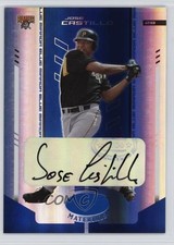 2004 Leaf Certified Materials Blue Mirror 61/100 Jose Castillo #107 Auto 0a3