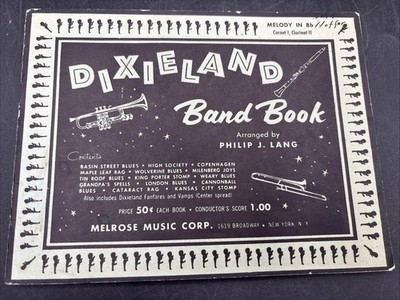 1953 Dixieland Band Book Melrose Sheet Music Basin St Blues Maple Leaf Rag
