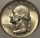 1937-S Washington Quarter MS63 ANACS; Key Date 3rd Lowest Mintage~Soapbox Slab