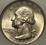 1937-S Washington Quarter MS63 ANACS; Key Date 3rd Lowest Mintage~Soapbox Slab