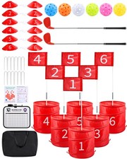 HOTWIND Backyard Golf Yard Games 6 Hole 2 Clubs Adults Portable