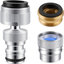 2 PACK Faucet to Dishwasher Adapter, Quick-Connect Dishwasher Snap-On Connection