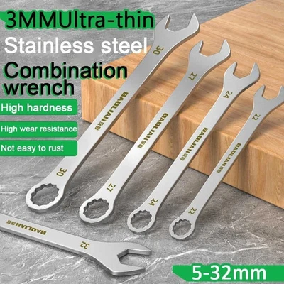 Ultra-Thin Open End Wrench 5-32MM Dual-Purpose Spanner for Bike Car Repair UK - Image 1 of 4