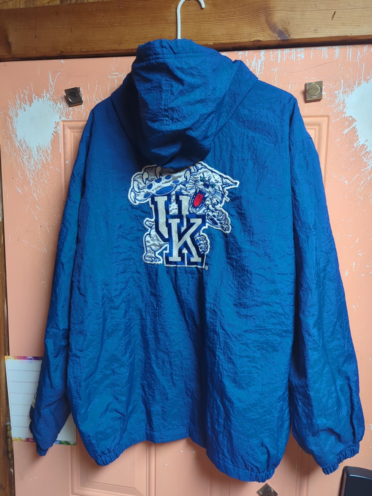 Vintage Kentucky Wildcats Starter Jacket Full Zip Adult Size Large Hood