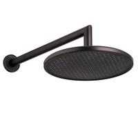 PaulGurkes Kopfbrause Regendusche Matt-Schwarz Mit Wandarm 40Cm