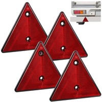 AnhäNger Reflektor Dreieck RüCkstrahler Rot RüCklicht HäNger 4 StüCk 15 Cm