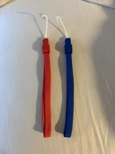 Red & Blue Wrist Strap pair NINTENDO Wii OEM Genuine 