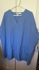 NWT Angelica Scrub Top Unisex Blue 2Pocket 3XL A9