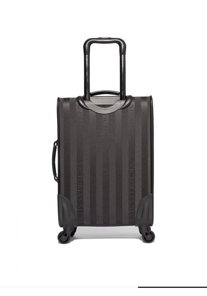 Victoria's Secret Logo Jacquard Stripe Fabric Carry-on Luggage - New With Tags - Image 2 of 2