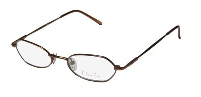 NEW THALIA ZARA EYEGLASSES HO FULL-RIM 43-17-120 GEOMETRIC CHILDRENS-GIRLS BROWN