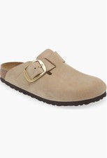 Birkenstock Boston Big Buckle, Suede Nubuck, Sandcastle, Size 39