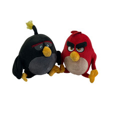 Angry Birds Movie Black Bomb Red Plush 5" Stuffed Toy Lovey