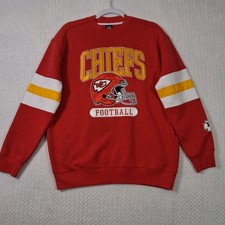 NFL Team Apparel Kansas City Chiefs Red Crewneck Graphic Sweatshirt Mens M