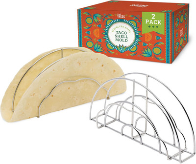 2-Pack Taco Shell Molder & Maker, Stainless Steel Tool for Oven, Air Fryer, Stov