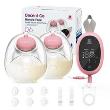 Breast Pump Hands Free D6, Ultra-Lightweight Wearable Breast Pump with Soft D...