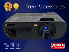 REFURBISHED ViewSonic PJD5555w DLP Projector Portable 3300 Lumens 2160p 4K w/Kit