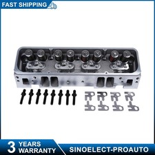 Engine Cylinder Heads Assembly Fits For Sbc Chevy 350 190cc 64 Studs G Plates