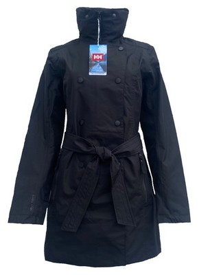 Women's Helly Hansen Wesley II Trench Coat BLACK $220, Size: M