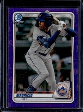 2020 Bowman Ronny Mauricio Chrome Prospects Purple Refractor #/250 Mets