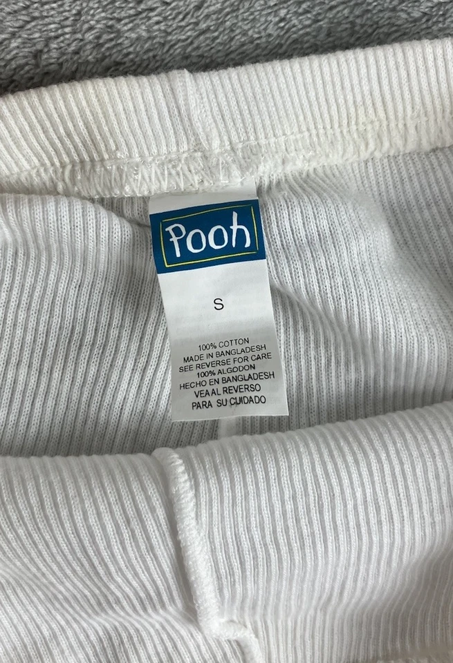 Vintage Winnie The Pooh High Waisted Pajama Shorts Underwear Size S White - Image 4 of 4