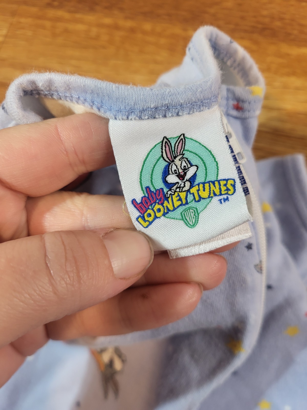 Vintage Baby Looney Tunes Size 0-3 Months Fly Me To The Moon One Piece Bugs...