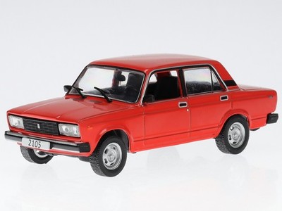 Lada 2105 Shiguli 1983 rot Ostalgie DDR Modellauto DD107 Hachette 1:43